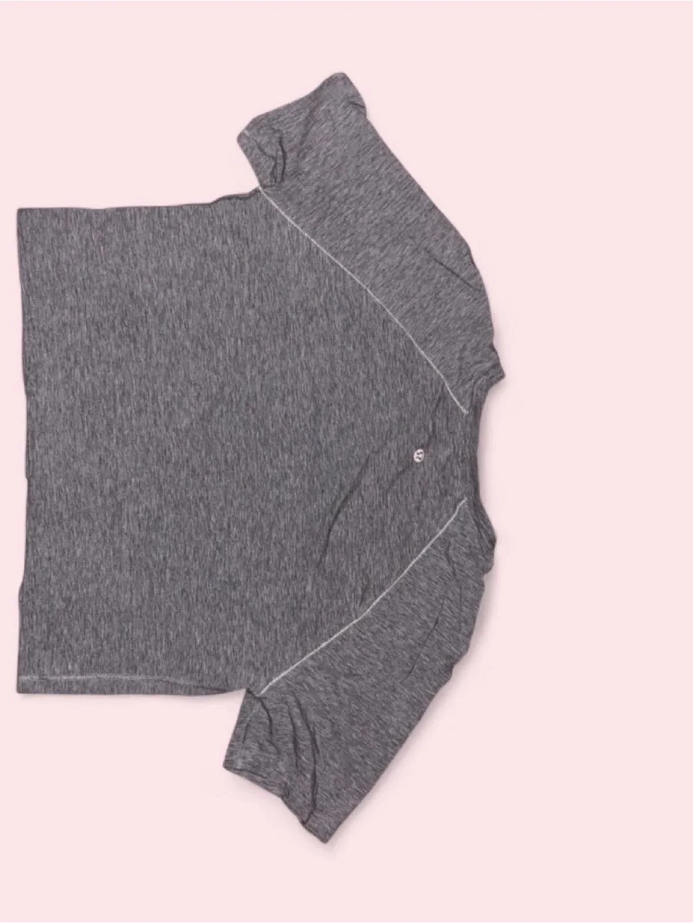 Lulu Lemon Cropped Grey Athletic Shirt